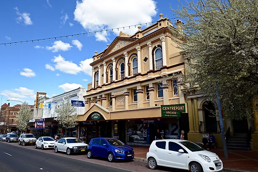 A scene in Summer Street, Orange, New South Wales