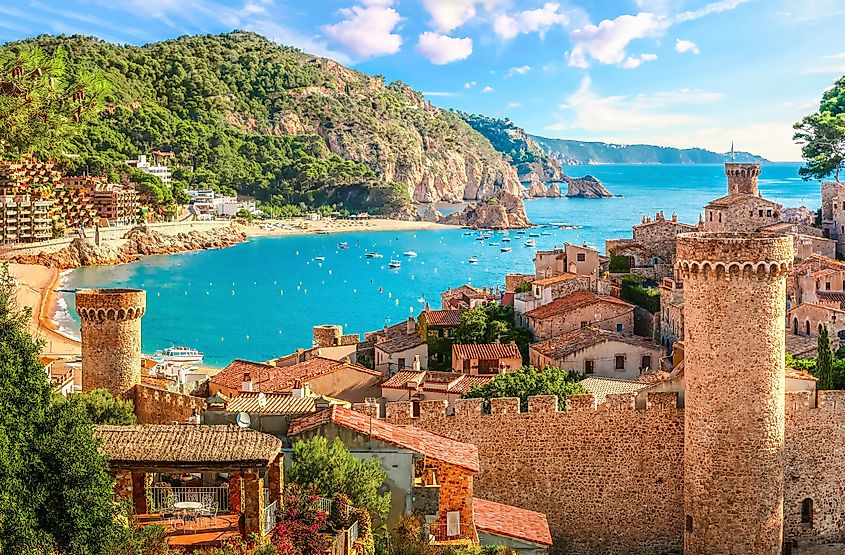 Beautiful views of the resort town of Tossa de Mar.