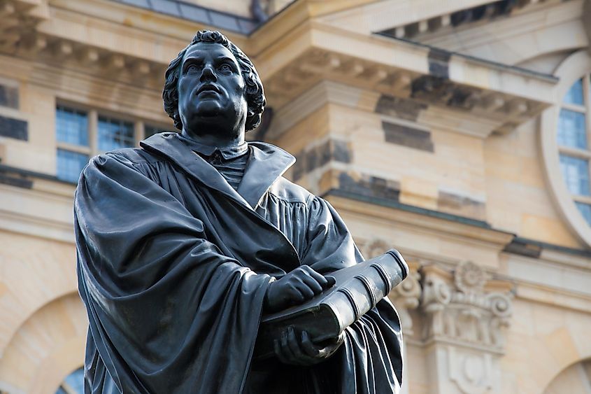 the Martin Luther monument in Dresden