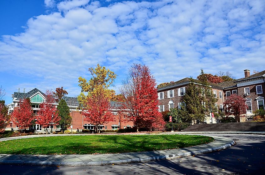 Wells College campus in Aurora, New York