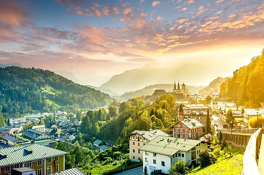 View over Berchtesgaden, Germany. 