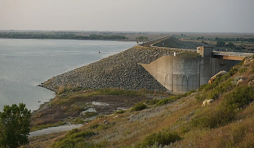 Cedar Bluff Reservoir in Cedar Bluff State Park, Kansas