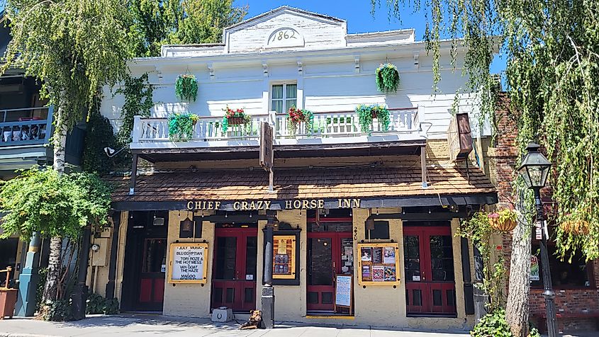 The Crazy Horse Saloon in Nevada City, California. 