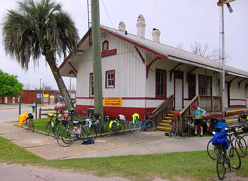 Trenton Florida Trailhead Rest Stop.