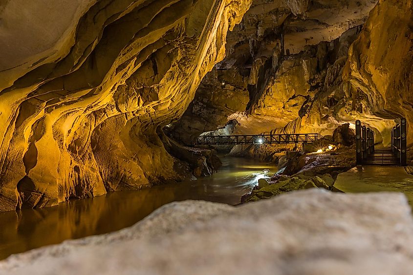 The inside of Clearwater Cave System