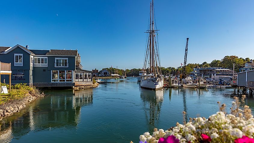 The beautiful harbor in Kennebunkport, Maine.