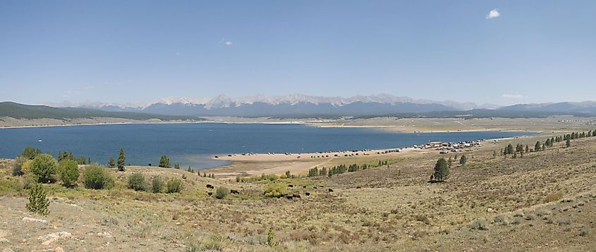A view of the Antero Reservoir