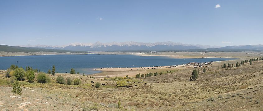A view of the Antero Reservoir