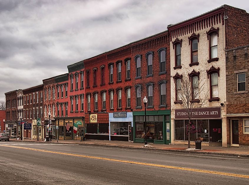 View of the small town of Waterloo, New York