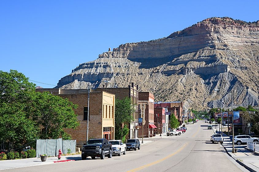 Cityscape view of historic Helper, Utah