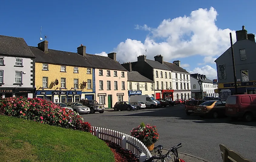 The Market Square of Mountrath, Ireland