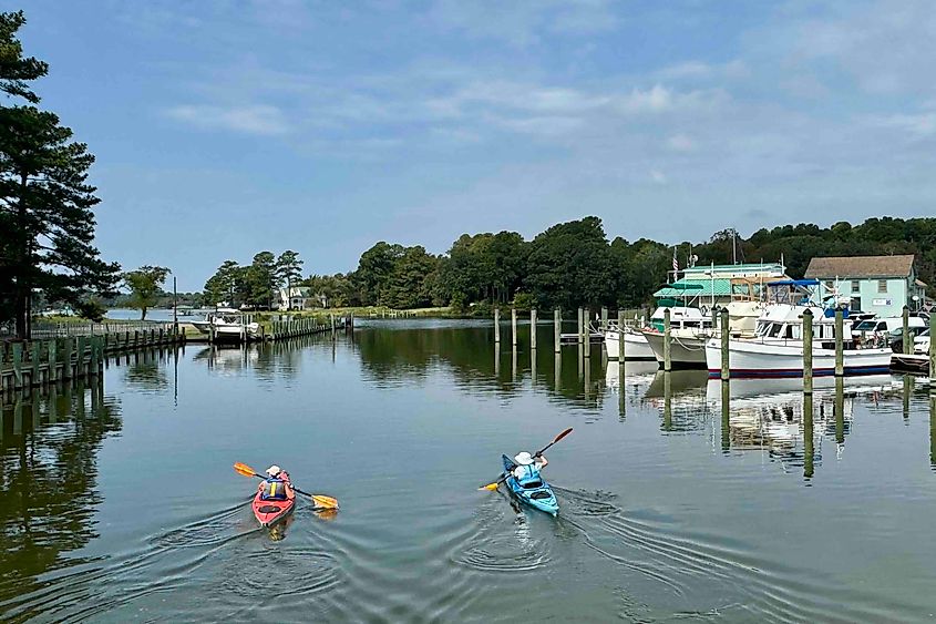 Onancock Harbor area with kayaks Image credit Bryan Dearsley