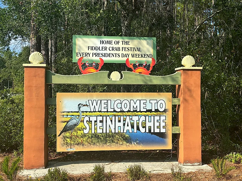Welcome to Steinhatchee sign.