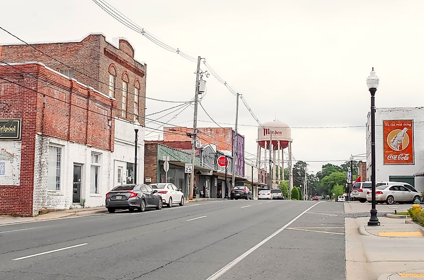 Downtown Minden, Louisiana.