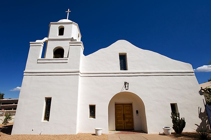 Historic Old Adobe Mission in Old Town Scottsdlae, Arizona