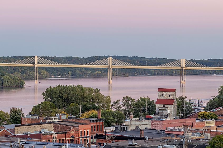 New Stillwater Crossing Bridge over the St. Croix River in Stillwater, Minnesota.