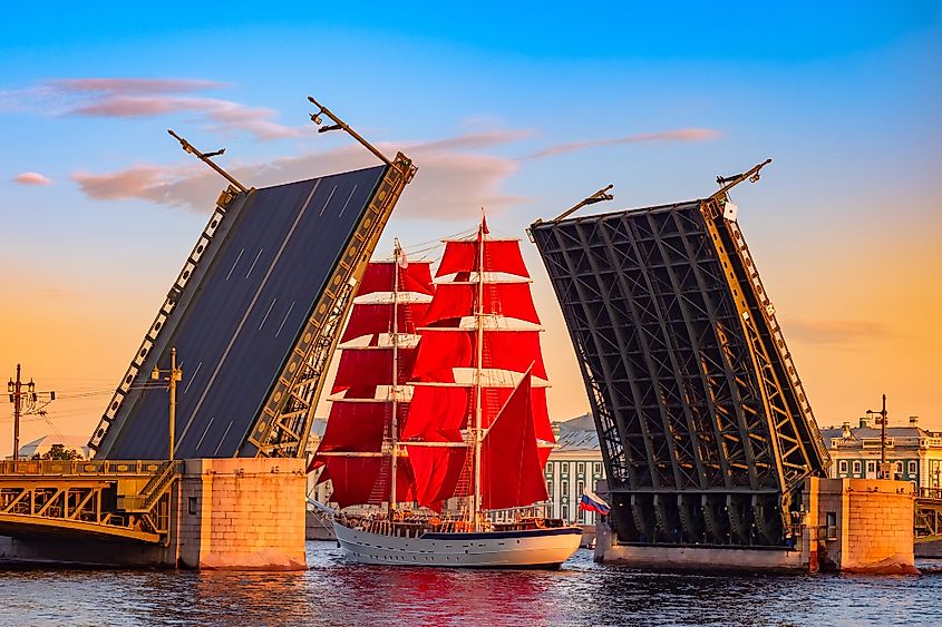 Palace bridge in St. Petersburg