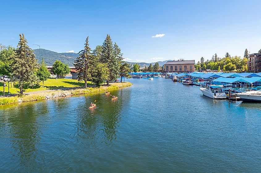 Lake Pend Oreille in the downtown area of Sandpoint, Idaho.