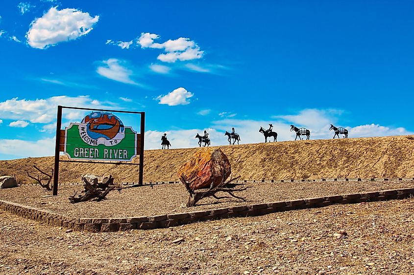 Eldon Holmes Metal Art Commemorating the Spanish Trail at Green River, Utah