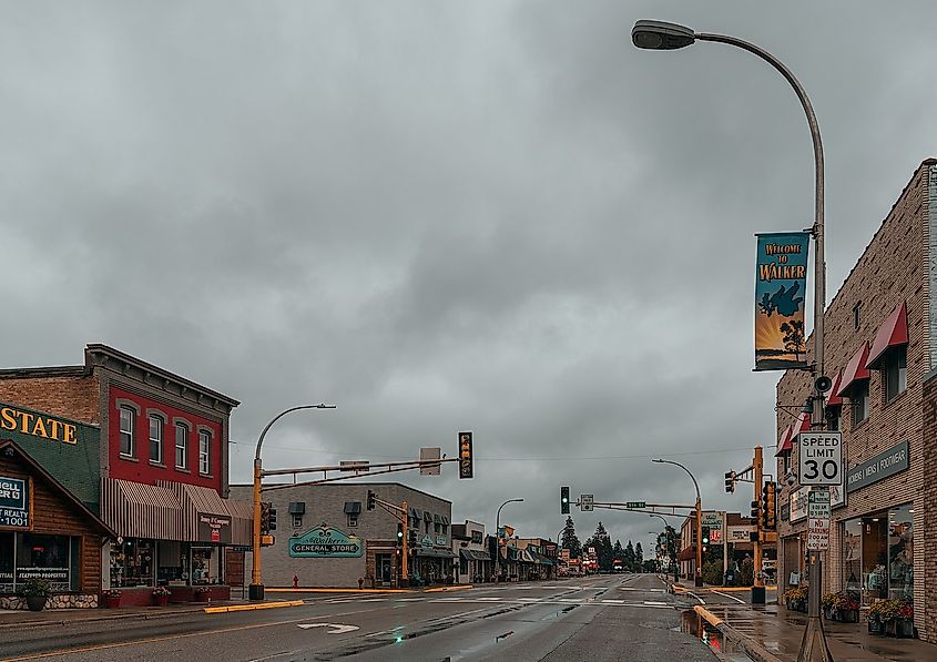 Downtown Walker, Minnesota. 