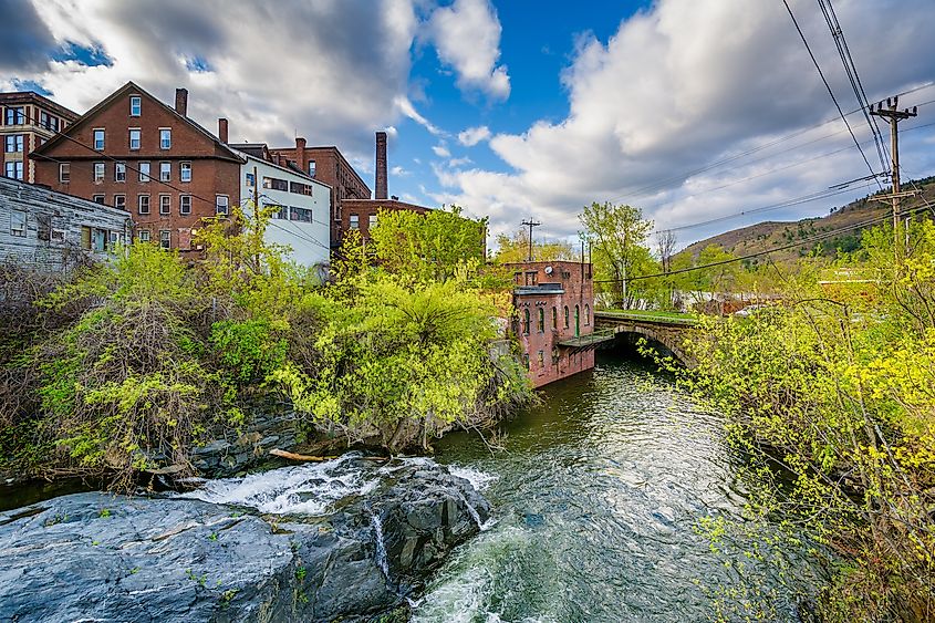 Downtown Brattleboro, Vermont.