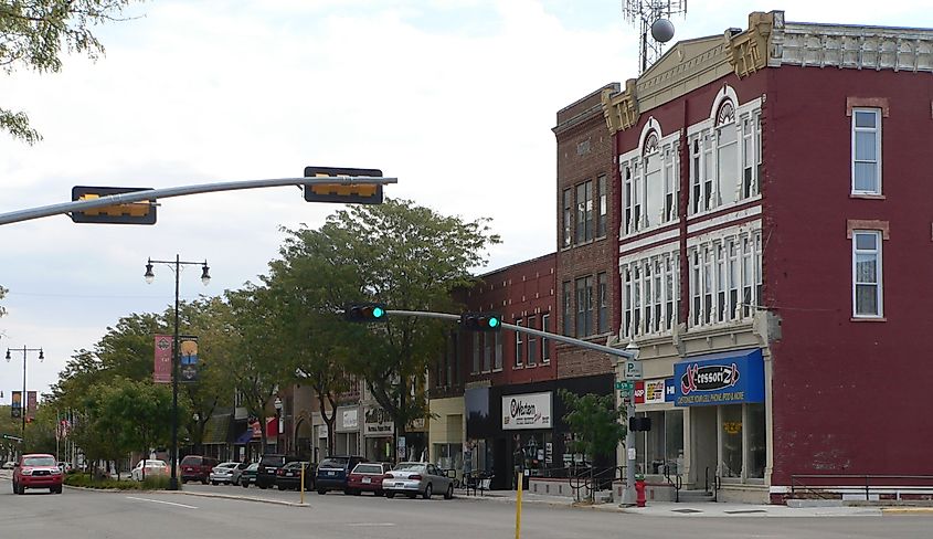 Norfolk Avenue in downtown Norfolk, Nebraska.
