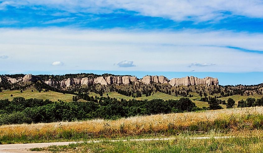 Summer view of the Pine Ridge Buttes