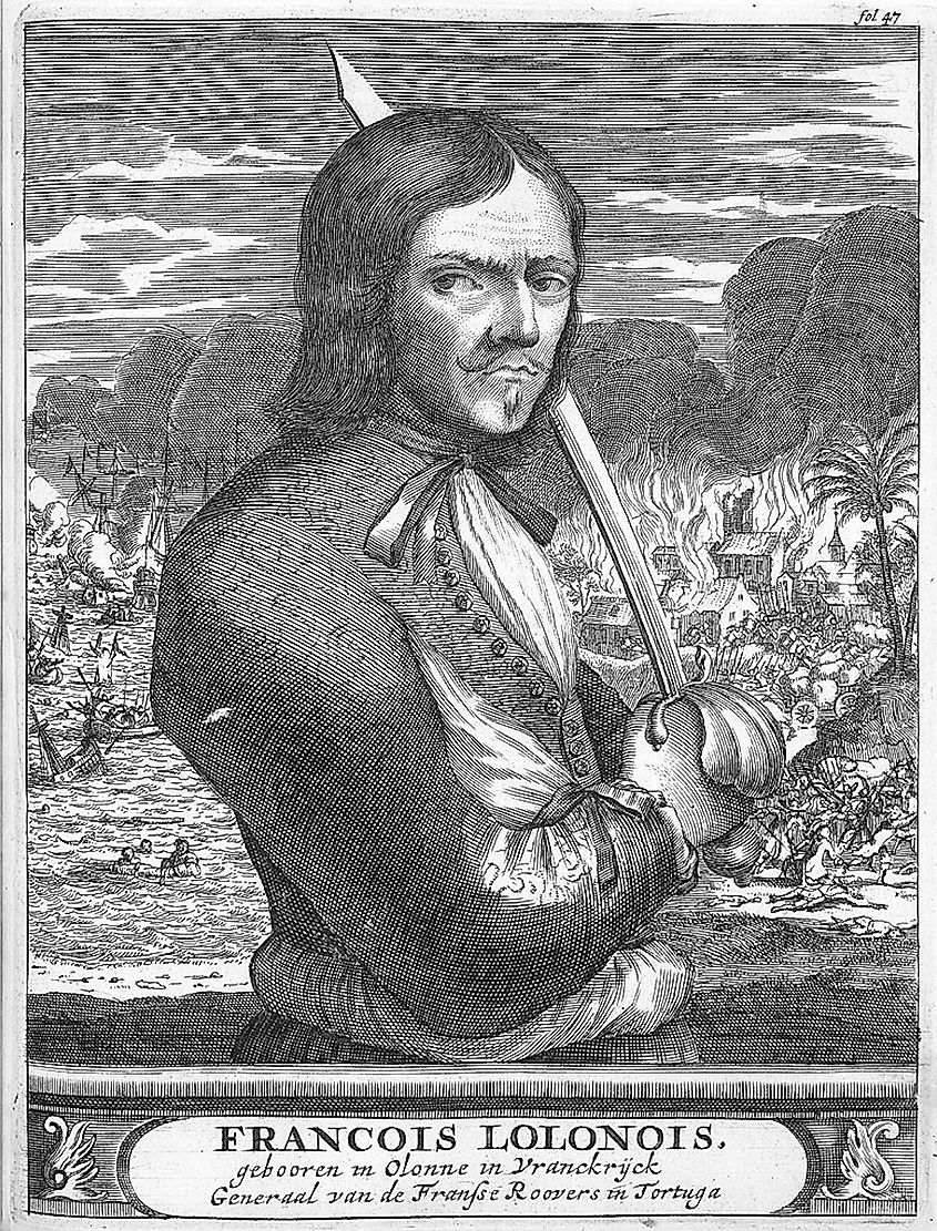 François l'Olonnais from "De Americaensche Zeerovers".