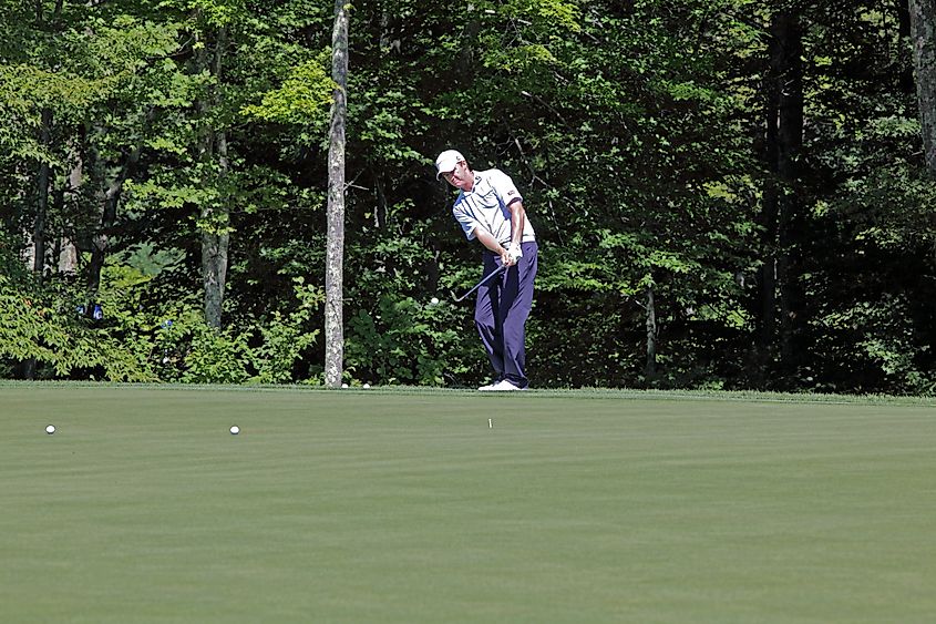Editorial Photo Credit: David Eby via Shutterstock. BOSTON, MA - AUGUST 29: Jimmy Walker at the Deutsche Bank Championship at the TPC Boston golf course on August 29, 2012 in Boston, Massachusetts.