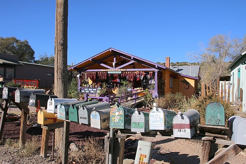  A traditional souvenir shop in Madrid, New Mexico.