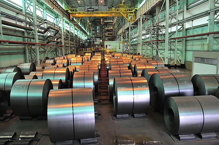 Storage Space at Usiminas, Brazil's biggest steel mill and the largest steel complex in Latin America