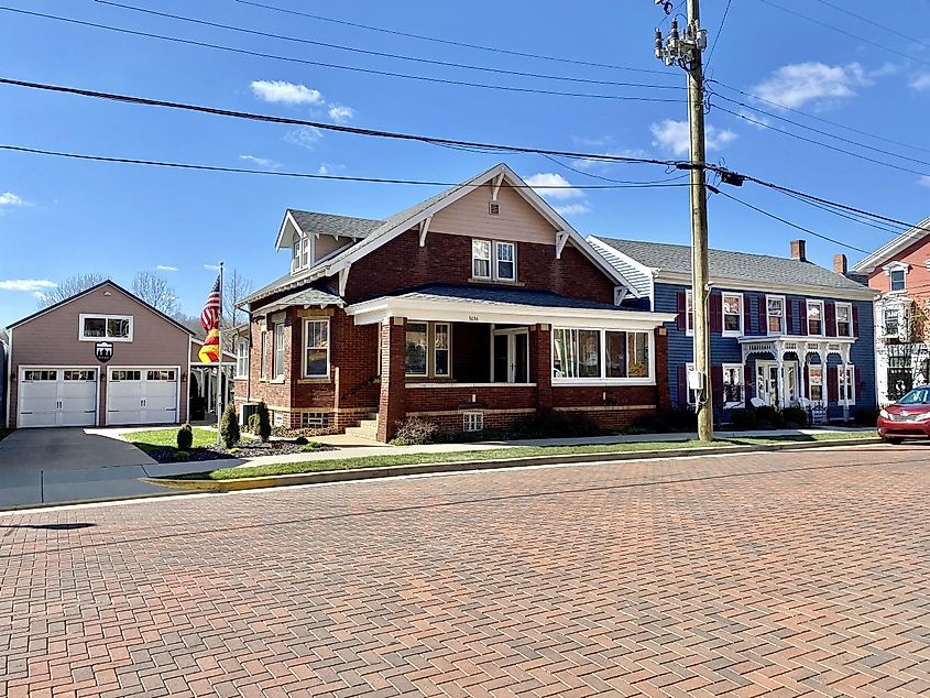 Historical buildings in Oldenburg, Indiana