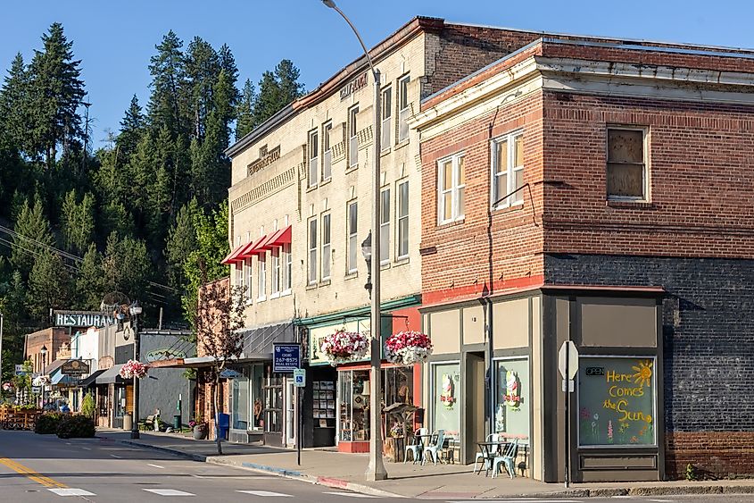 Downtown Bonners Ferry, Idaho.
