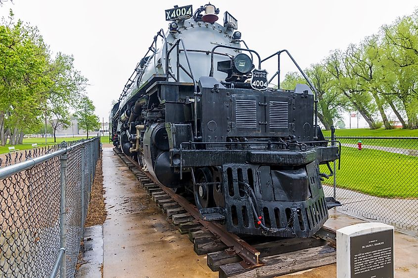 Union Pacific Big Boy on display at Holliday Park in Cheyenne, Wyoming.