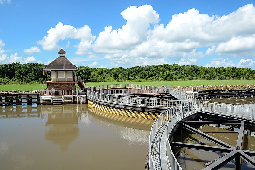 The beautiful Leland Bowman Lock in Abbrville, Louisiana