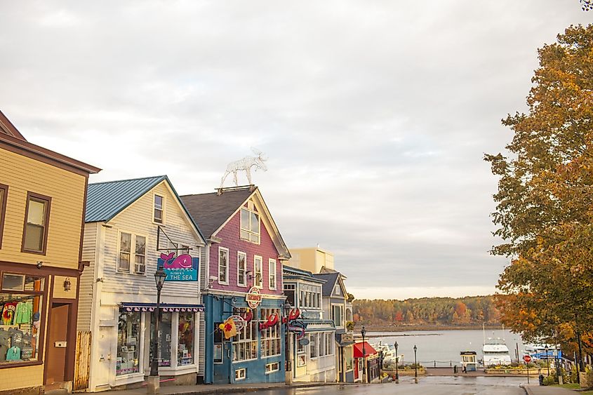 Downtown Bar Harbor in Maine