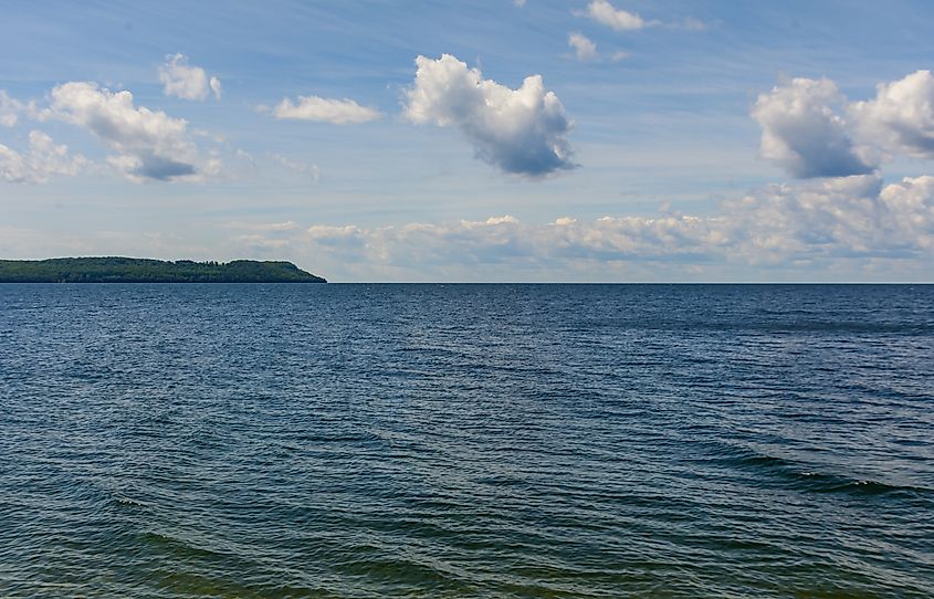 The Big Bay de Noc of Lake Michigan.