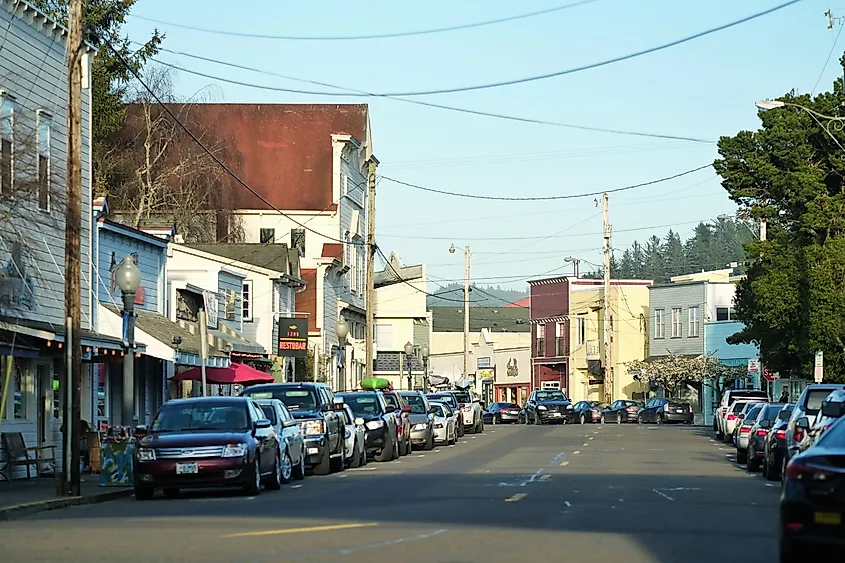 Bay Street in Old Town Florence, Oregon