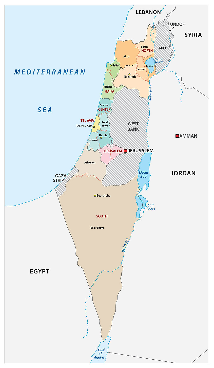 Negev Desert On World Map Israel Maps & Facts - World Atlas