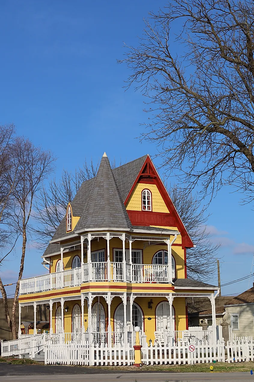 This is the home of The Widows Walk Ice Creamery, located in Jeffersonville, Indiana.