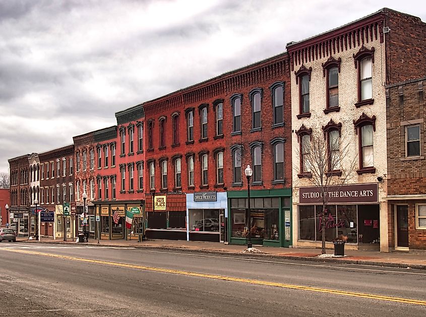Local businesses in downtown Waterloo, New York