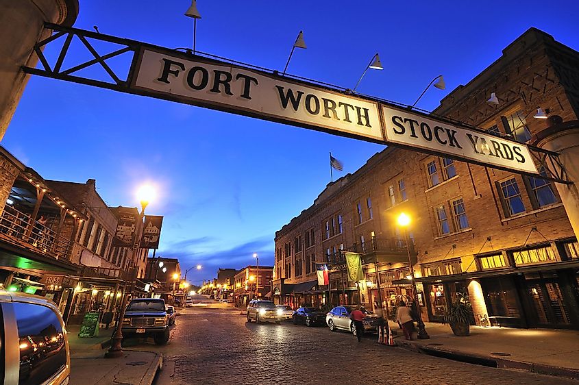 Fort Worth Stockyards historic District in Fort Worth, Texas