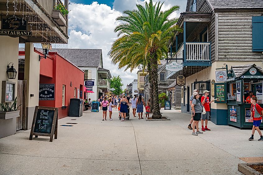 The vibrant town of St. Augustine, Florida