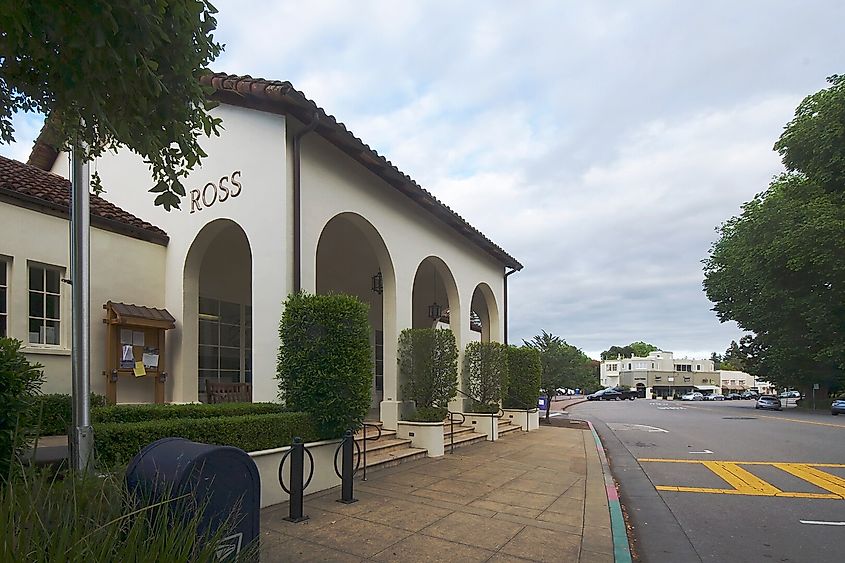 Post office on Ross Common in Ross, California