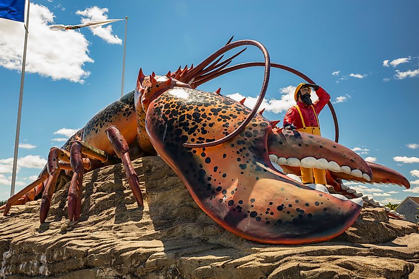 The biggest lobster in the world in Shediac, New Brunswick