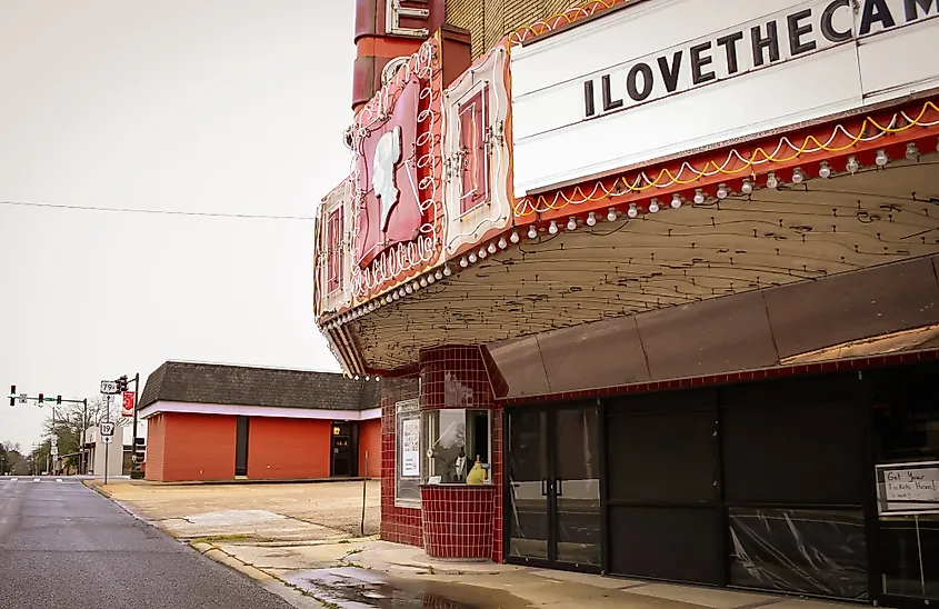 A historic theater in Magnolia, Arkansas