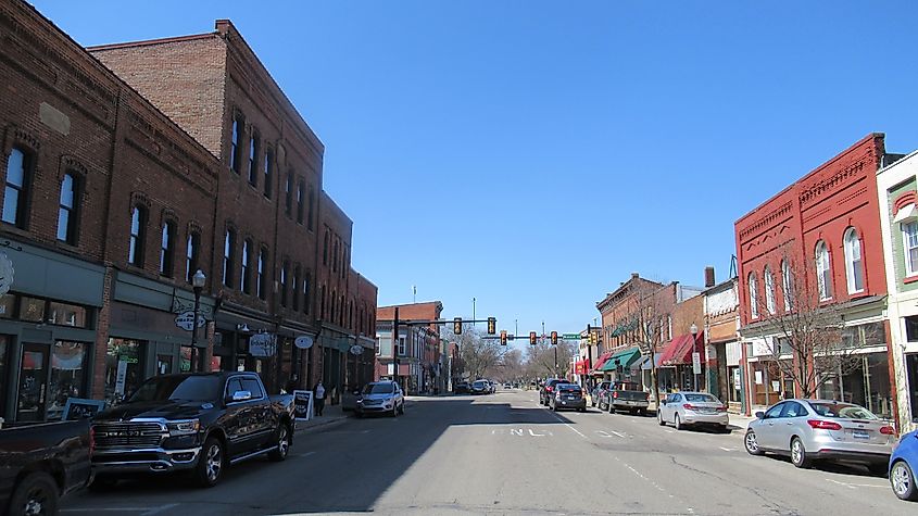 Looking east along Main Street.