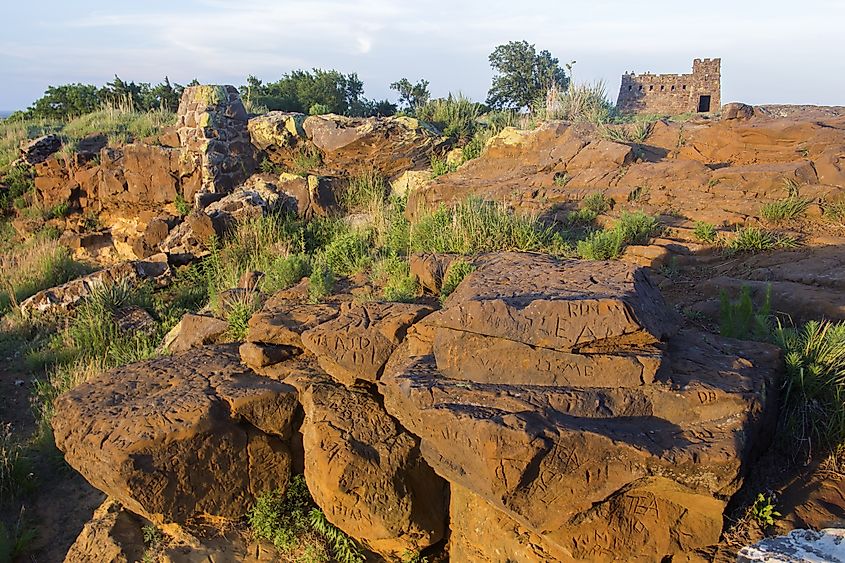 Coronado Heights Castle near Lindsborg, Kansas.