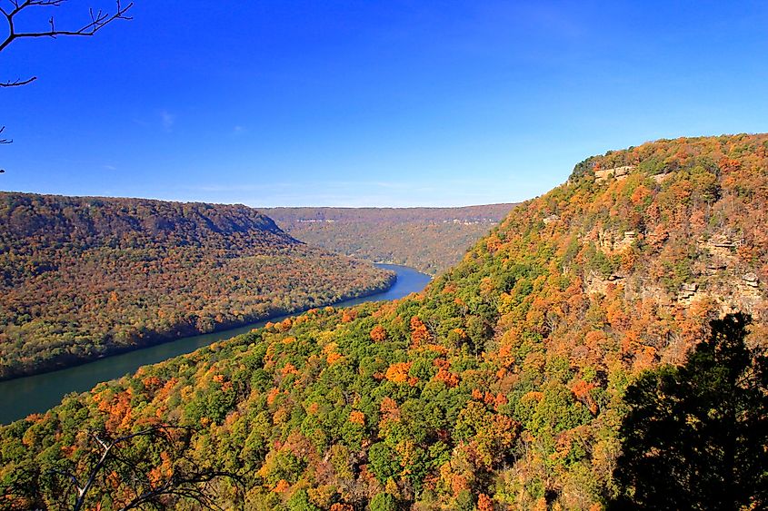 The scenic landscape around Signal Mountain, Tennessee