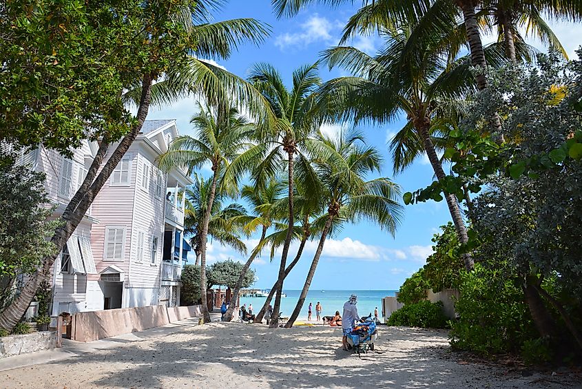 A beautiful beach in Key West, Florida.